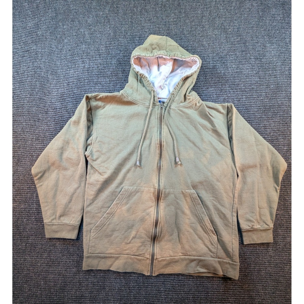 Be Mine Jacket Mens 2XL Green Cotton Fleece Lined Hooded Full Zip Athleisure